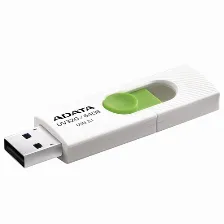 Memoria Usb Adata Uv320, 64gb, 3.2 Gen 1 (3.1 Gen 1), Factor De Forma Deslizar, Color Verde/blanco