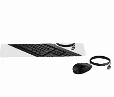 Kit De Teclado Y Mouse Hp 225, Alambrico, Usb, Negro