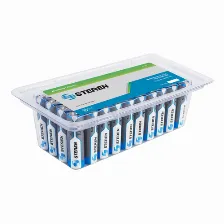 Batería Steren Bat-aa40 Alcalino, 1.5 V, Negro, Azul, Gris, Blanco