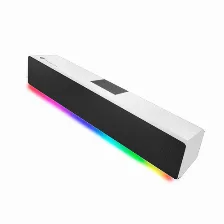 Bocinas Balam Rush Glimm Bar Bg585 2.0, Usb, 3.5 Mm, Bt, Inalámbrico Y Alámbrico, Pc, Blanco