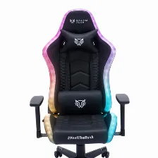 Silla Gamer Balam Rush Lightning Rush V2 / Max 150 Kg / Soporte Lumbar Y Cervical / Piston Clase 4 / Inlcinacion 135a° / Reposabrazos 3d / Iluminacion Led / Tactopiel / Negro / Br-940566