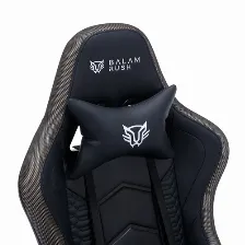 Silla Gamer Balam Rush Lightning Rush V2 / Max 150 Kg / Soporte Lumbar Y Cervical / Piston Clase 4 / Inlcinacion 135a° / Reposabrazos 3d / Iluminacion Led / Tactopiel / Negro / Br-940566
