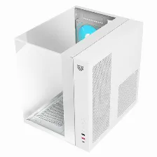 Gabinete Balam Rush Tank Majestic 6600 Midi Tower, Vent. 1x 120 Mm, Transparente, Blanco