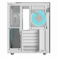 Gabinete Balam Rush Tank Majestic 6600 Midi Tower, Vent. 1x 120 Mm, Transparente, Blanco