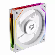 Ventilador Balam Rush Br-942355 12 Cm, 1800 Rpm, Led Multi, Blanco