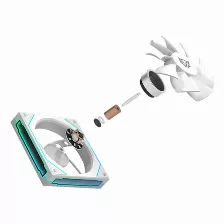 Ventilador Balam Rush Br-942355 12 Cm, 1800 Rpm, Led Multi, Blanco
