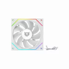 Ventilador Balam Rush Br-942355 12 Cm, 1800 Rpm, Led Multi, Blanco