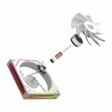 Ventilador Balam Rush Br-942379 12 Cm, 1800 Rpm, Led Multi, Blanco