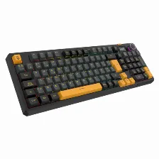 Teclado Balam Rush Mecanico Inalambrico Defeat Level Gk3, Espanol, Rgb, Negro