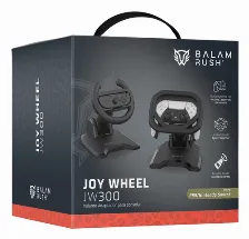 Volante Adaptador Balam Rush Joy Wheel Jw300 / Compatible Con Joy-con Switch/oled Y Ps5 Dualsenses / 2 Bases De Sujecion / Abs Ventosas Para Estabilidad / Negro / Br-943611