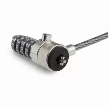 Cable Antirrobo Startech.com Kensington, Cerradura Con Combinación, Negro, Plata