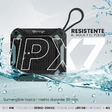 Bocina Bluetooth Vorago Bsp-300-v3, 5 Cm, 4 W, Usb-c, 5.0, Auxiliar 3.5 Mm, Negro