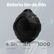 Bocina Bluetooth Vorago Bsp-400, A Prueba De Agua Ipx67, Resistente, Bateria 1000mah, Manos Libres, Potencia 5w