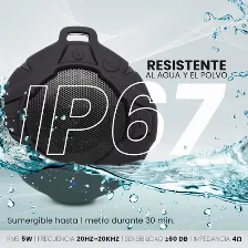 Bocina Bluetooth Vorago Bsp-400, A Prueba De Agua Ipx67, Resistente, Bateria 1000mah, Manos Libres, Potencia 5w
