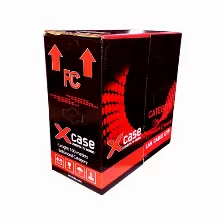 Bobina De Cable X-case Utp 6, 100 Metros, Coductor 0.50mm, Calibre 24 Awg, Negro