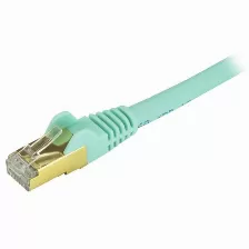 Patchcord Startech.com Cat6a, 0.3 M, Turquesa