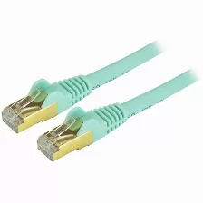 Patchcord Startech.com Cat6a, 6.1 M, Turquesa