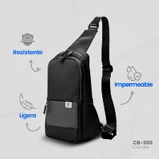 Mochila Vorago Cb-300, Poliester, Impermeable, Negro