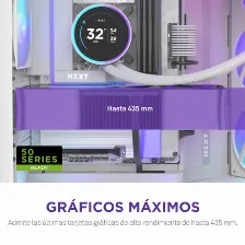 Gabinete Nzxt H9 Flow Rgb+, Midi Tower, E-atx, Atx, Micro-atx, Mini-itx, 3 Ventiladores, Blanco