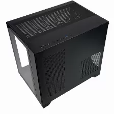 Gabinete Game Factor Csg570, Fishtank, 2 Cristal Templado Frontal Y Lateral, Negro
