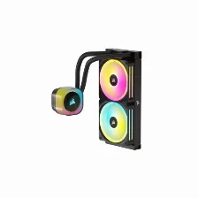 Sistema De Enfriamiento Liquido Corsair Icue Link H100i Rgb, 240mm, Intel Y Amd, 2400rpm, Negro