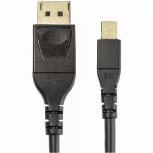 Cable Displayport Startech.com Mini Displayport 1.4, 2 M, Negro