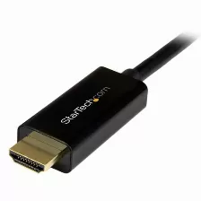 Convertidor De Vídeo Startech.com, Displayport A Hdmi, Máxima Resolución 4000 X 2000 Pixeles, Soporte De Audio, Color Negro, (dp2hdmm1mb)