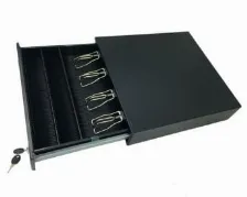 Cajon De Dinero Para Punto De Venta Ec Line Cd-50, 4 Billetes, 8 Monedas, Negro