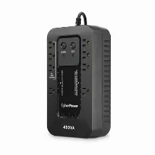 No Break Cyberpower Ec450g 0.45 Kva / 260 W, 426 J, Entrada 140 V, 8 Salidas Ac, Negro