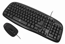 Kit De Teclado Y Mouse Usb Easy Line Balance El-993391, 8 Teclas Multimedia, Resolución 1000dpi, Color Negro