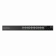 Switch Grandstream Gwn7803p Gigabit Poe+ Administrable / 24 Puertos 10/100/1000 Mbps + 4 Puertos Sfp Uplink / Hasta 360w / Compatible Con Gwn Cloud