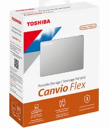 Disco Duro Externo Toshiba Canvio Flex 4 Tb, 2.5 Pulgadas, Para Mac/pc, Plata