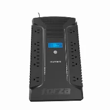 No Break Forza Power Technologies Ht-650lcd 0.65 Kva / 390 W, Entrada 145 V, 12 Salidas Ac, Negro
