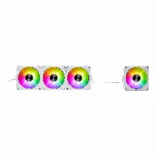 Kit De 4 Ventiladores Xpg Hurricane Mag 120 Argb Pwm Magneticos, Cable Flexible, Blanco