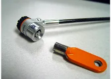 Cable Antirrobo Kensington , Llave Redonda, 1.8 M, Acero, Blanco