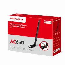 Tarjeta De Red Inalambrica Mercusys Mu6h Usb, Wi-fi 5 (802.11ac), Negro