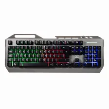 Teclado Naceb Technology Na-0966 Alámbrico, Usb, Interruptor De Membrana, Plata