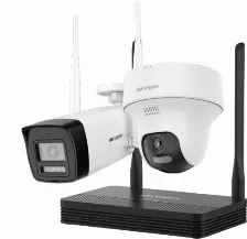 Kit De Vigilancia Hikvision Nks424w02h, Ip, 4 Canales, Camara Bala + Camara Turret, Hasta 512gb