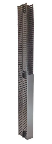 Organizador De ?cables Vertical ?4 Pulg.x4 Pulg. Doble Negro Liso