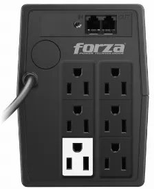 No Break Forza Power Technologies Nt-1011 1 Kva / 500 W, Energía 200 J, Entrada 145 V, 50/60 Hz, 6 Salidas Ac, Respaldo 32 Min, Indicadores Led Actividad, Fallo, Corriente, Tiempo Recarga Bat. 6 H,...