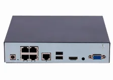Nvr Uniarch Nvr-104s3-p4-eco 4 Canales, 1080p, Hdd Max. 6 Tb, Negro