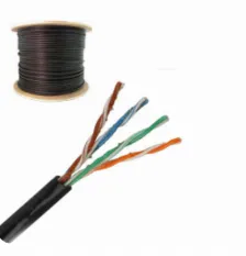 Bobina Saxxon Outpcat5egcopext Cat5e, 305 M, U/utp (utp), Negro