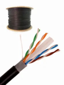 Bobina Saxxon Outpcat6ccaext Cat6, 305 M, U/utp (utp), Negro