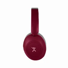 Audífonos Perfect Choice Pc-117162 Diadema, Inalámbrico Y Alámbrico, 3.5 Mm, Usb, Bluetooth, Gris, Rojo