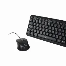 Kit Teclado Y Mouse Perfect Choice Pc-201076 Usb, Interruptor De Membrana, Alámbrico, 1000 Dpi, Negro