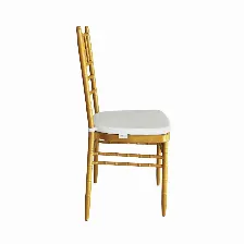 Paquete De 5 Sillas Modamob Modelo Tiffany, Metalica, 161cm X 40cm X 46cm, 26.5 Kg, Incluye Asientos Acolchados, Color Dorado Ligero Rayon