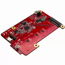 Tarjeta Startech.com Microusb, M.2, Rojo