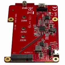 Tarjeta Startech.com Microusb, M.2, Rojo
