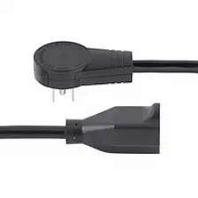 Cables De Alimentación Startech.com Cable De 3m De Extensión De Alimentación - Cable Extensor De Corriente Rotativo Plano De 360&deg; - Nema 5-15p A Nema 5-15r, 16 Awg, 125v/13a - Negro - 3 Puntas ...