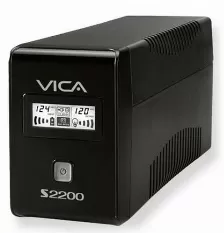 No Break Vica S2200 2.2 Kva / 1200 W, 150 J, Entrada 148 V, 4 Salidas Ac, Negro